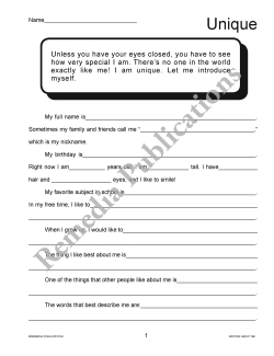 Writing About Me Writing About Me