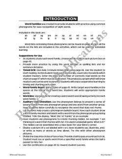 Word Families (Book 1) Word Families (Book 1)