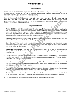Word Families (Book 3) Word Families (Book 3)
