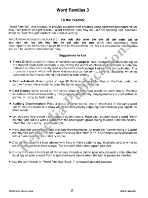 Word Families (Book 3) Word Families (Book 3)