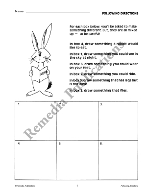 Critical Thinking Skills: Following Directions Critical Thinking Skills: Following Directions