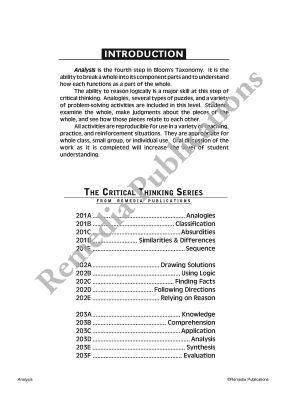 Critical Thinking Skills: Analysis Critical Thinking Skills: Analysis