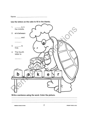 Primary Thinking Skills: Primary Word Logic Primary Thinking Skills: Primary Word Logic