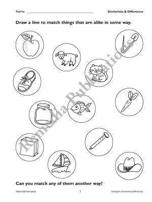 Primary Thinking Skills: Analogies, Similarities & Differences Primary Thinking Skills: Analogies, Similarities & Differences