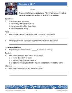 February Daily Comprehension - 21st Century February Daily Comprehension - 21st Century