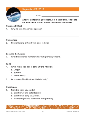 21st Century WINTER DAILY COMPREHENSION SET: (December - February) Reading Activities 21st Century WINTER DAILY COMPREHENSION SET: (December - February) Reading Activities