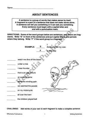 Writing Basics Series: Writing Sentences Writing Basics Series: Writing Sentences