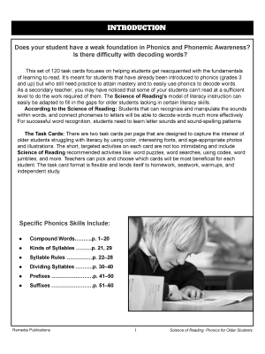 Science of Reading: More Phonics for Older Students Science of Reading: More Phonics for Older Students