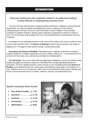 Science of Reading: Vocabulary for Older Students  Science of Reading: Vocabulary for Older Students