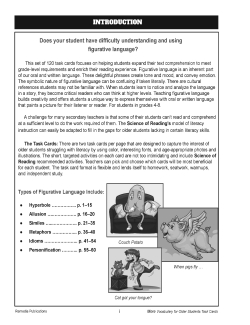 Science of Reading: Figurative Language Science of Reading: Figurative Language