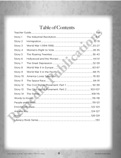Daily Literacy Activities: 20th Century American History Reading Daily Literacy Activities: 20th Century American History Reading