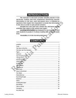Specific Skills Series: Locating Information