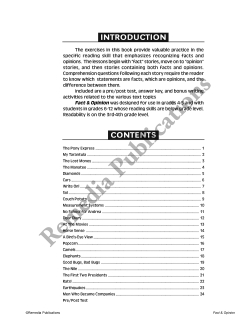 Specific Skills Series: Fact &amp; Opinion