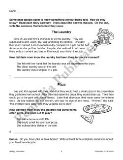 Specific Skills Series: Making Inferences Specific Skills Series: Making Inferences