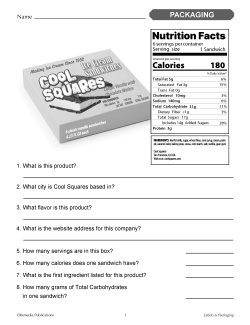 LABELS & PACKAGING: Practical Practice Reading & Life Skills - Activities LABELS & PACKAGING: Practical Practice Reading & Life Skills - Activities