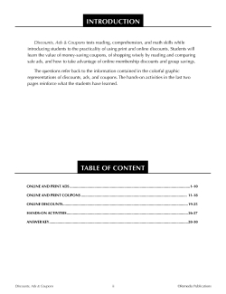 Ads &amp; Coupons: Consumer Life Skills Activities