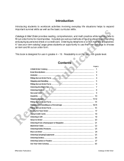Practical Practice Reading: Catalogs &amp; Mail Order