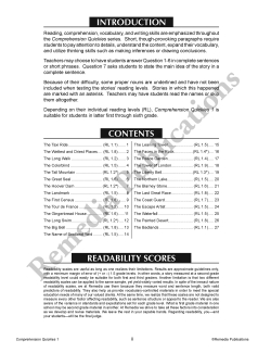 Comprehension Quickies (Reading Level 1) Comprehension Quickies (Reading Level 1)
