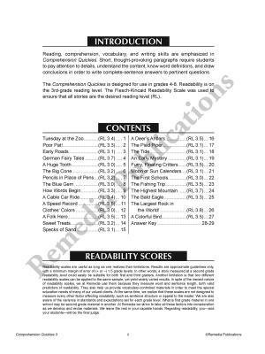 Comprehension Quickies (Reading Level 3) Comprehension Quickies (Reading Level 3)