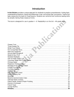 Understanding Instructions: In the Kitchen Understanding Instructions: In the Kitchen