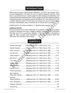 Celebrity Readers: Famous Female Sports Stars Celebrity Readers: Famous Female Sports Stars