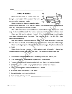 Reading About High-Interest Jobs (Reading Level 3) Reading About High-Interest Jobs (Reading Level 3)