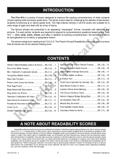 The Five W's (Reading Level 3) The Five W's (Reading Level 3)