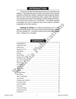 Specific Skills Series: Reading for Details (Reading Level 3)