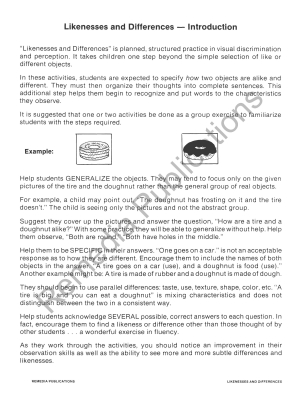 Primary Thinking Skills: Likenesses & Differences Primary Thinking Skills: Likenesses & Differences
