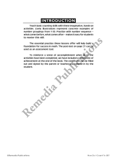 Steps in Math: How Do I Count to 30? Steps in Math: How Do I Count to 30?