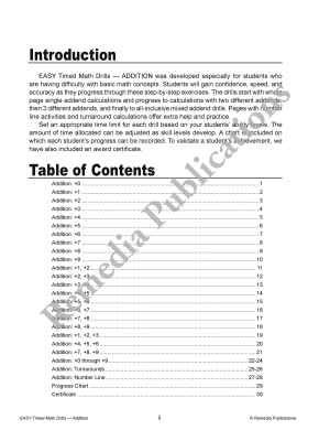 Easy Timed Math Drills: Addition Easy Timed Math Drills: Addition