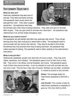 Independent Living: Preparing For a Job Independent Living: Preparing For a Job