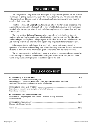 Independent Living: Preparing For a Job Independent Living: Preparing For a Job