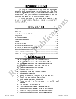 Math Word Problems (Grades 4-5) Math Word Problems (Grades 4-5)