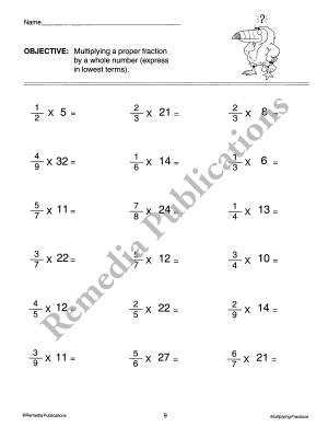 Multiplying Fractions Multiplying Fractions