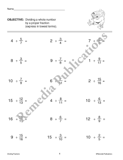 Dividing Fractions Dividing Fractions
