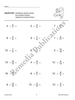 Dividing Fractions Dividing Fractions