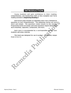 Beginning Reading (Grade 2) Beginning Reading (Grade 2)