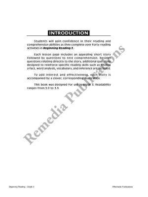 Beginning Reading (Grade 3) Beginning Reading (Grade 3)