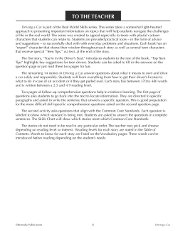 Real-World Skills: Driving A Car