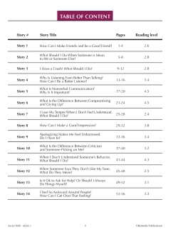 SOCIAL & EMOTIONAL SKILLS- IMPROVING RELATIONSHIPS: Reading Comprehension (SEL) SOCIAL & EMOTIONAL SKILLS- IMPROVING RELATIONSHIPS: Reading Comprehension (SEL)