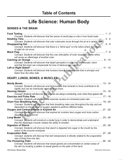 Hands-On Experiments: Life Science (The Human Body) Hands-On Experiments: Life Science (The Human Body)