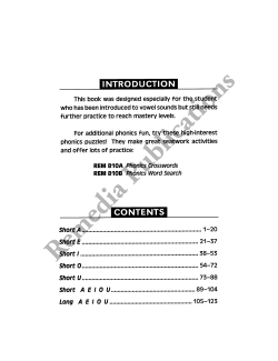 Phonics for Older Students Phonics for Older Students