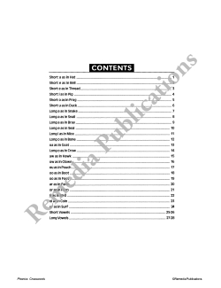 Phonics Crossword Puzzles Phonics Crossword Puzzles