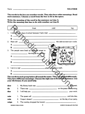 Science Vocabulary: Weather Science Vocabulary: Weather
