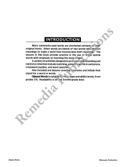 Skill Booster Series: Clipped Words Skill Booster Series: Clipped Words