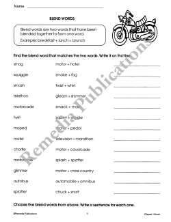 Skill Booster Series: Clipped Words Skill Booster Series: Clipped Words