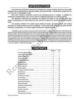 Skills-Based Reading (Reading Level 4-5) Skills-Based Reading (Reading Level 4-5)
