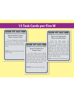 5 W's Task Cards (Reading Level 3-5) 5 W's Task Cards (Reading Level 3-5)