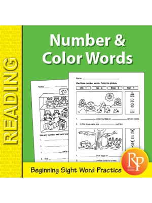 Color & Number Sight Word Activities (eBook) Color & Number Sight Word Activities (eBook)